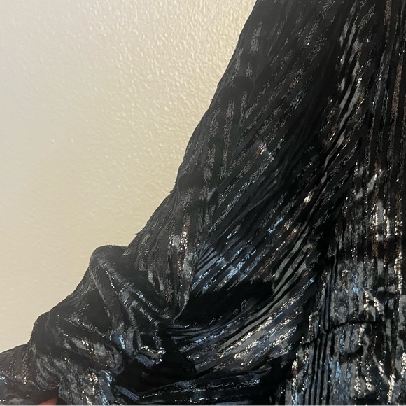 Gibson Latimer Metallic Sparkle Black Cocktail Party Dress Size XL NWT - Picture 3 of 7